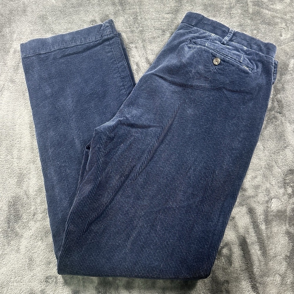 Polo Ralph Lauren Corduroy Pants Size 36x32 Cotton Classic Fit Blue